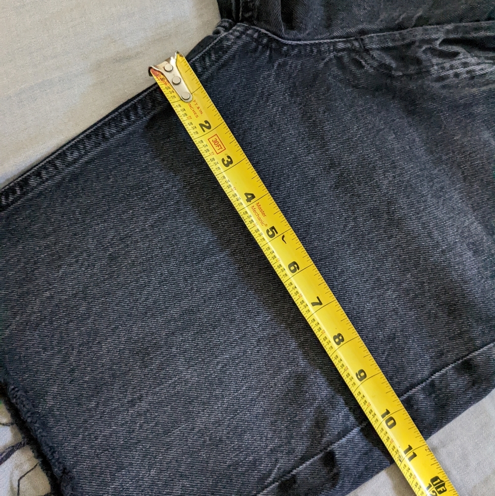 Agolde 90s Mid Rise Loose Jean Shorts Fallen Black - Picture 10 of 12
